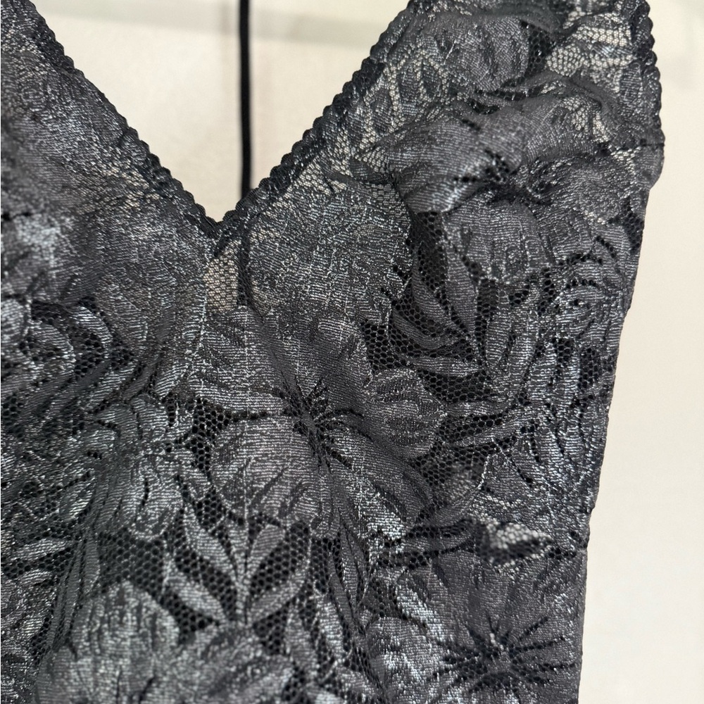 Victoria’s Secret Black Lace Bodysuit with Chris cross back in size small - Picture 2 of 11